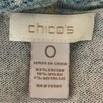 Chico's CHICO’S blue/purple/silver metallic open lightweight cardigan. Size “0”=Small/4. Photo 8