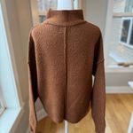 Universal Threads Universal Thread Cognac Brown Cropped Boxy Fit Mockneck Sweater Sz XS Photo 2