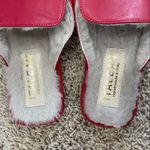 Italeau Fur Lined Tassel Accent Mule Size 38 1/2 Red Photo 1