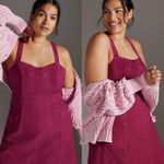 Anthropologie NWT $148  Pink Square-Neck Mini Flap Pockets Back Zip Dress 14 Photo 1