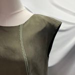 Lafayette‎ 148 New York Womens Shift Dress Olive Green Cap Sleeve Back Zipper Size M Photo 4