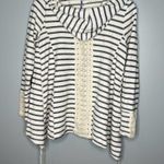 Anthropologie Saturday Sunday Draped Cardigan lace detail pockets hood medium Photo 7