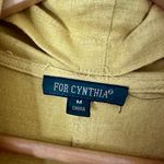 For Cynthia Mustard Lagenlook Linen Dress Sz M Photo 3