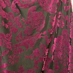 Lucy in the Sky - Purple & Black Floral Velvet One Bell Sleeve Mini Dress- Size L Photo 10