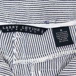 Larry Levine  Seersucker‎ Stripe Bermuda Shorts Black White 8 Photo 5