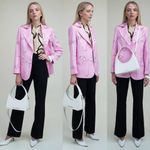 House of Sunny Pink Boxy Island Logo Blazer Size 2 Photo 1
