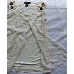 Adele & May Women’s Short Sleeve Top Size Medium Cream White Gold Summer Spring Photo 14