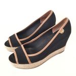 Tory Burch Majorca Espadrilles Peep Toe Wedge- Size 8.5 Photo 0