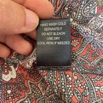 Pleione Women's XL Red Paisley Print Blouse Sleeveless Boho Top Career Office Pink Photo 4