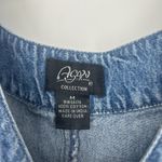 Vintage Agapo Denim Midi Dress Floral Embroidered Sleeveless Side Slits Size M Blue Size M Photo 8