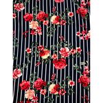 Bobbie & Brooks Women's Navy Blue/white red‎ roses short sleeve dress size large Photo 3