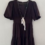 House Of Harlow 1960 Revolve Linen Mini Dress Brown Size 2 Photo 3