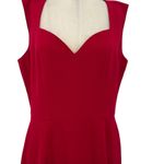 Dress the Population Elle Sweetheart Neck Sheath Midi Dress Garnet Red Size XXL Photo 3