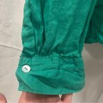 Cynthia Rowley  100% Linen Green Top Women Size XL Beach Tunic Long Sleeve Cruise Photo 1