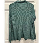 J. Jill Womens Jacket Blazer Size Medium Navy Blue Green Stripe Linen Blend NWT Photo 5