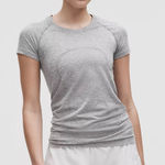 Lululemon Gray Slate Swiftly Tech Short-Sleeve Athletic Top Photo 0