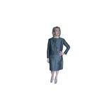 Vintage Womens Gray Dress & Coat Set Button Details Photo 1