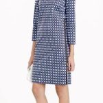 J.Crew  Jet Set Geometric print Shift Dress zipper details boat neck 8 Photo 1