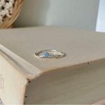 Blue Tiara Rhinestone Ring Vintage “Aurora” Princess Cleangirl Classic Jewelry Photo 0