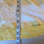 We The Free Free People XS Yellow Stripe Mesh Lace Front Raw Hem Tank Top Y2K Photo 9