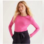 Boden Pink Suffolk Cotton Scallop Jumper Size 6 Photo 2