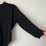 Dazey LA  Black Puff Sleeve Long Sleeve Tee S Photo 5