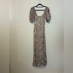 Natural Life  Women’s Danielle Maxi Dress M Floral Earthy Prairie Smocked Bodice Photo 3