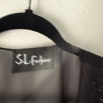 SL Fashions Sheer Embellished Vintage Y2k Jacket Womens Medium Beaded Sequin Black Photo 3