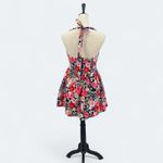 Hot Topic Hell Bunny Floral Skull Halter Pinup Halter Mini Dress Size Large Halloween Photo 5