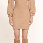 STAUD  Marylebone Knit Sweater Dress in Camel Medium‎ Photo 0