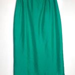 Vintage Emerald Green Silk Column Midi Skirt 6 Photo 2