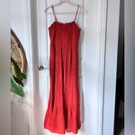 Anthropologie Women’s Rust Pink 100% Cotton Crepe Sleeveless Midi Dress Medium Photo 1