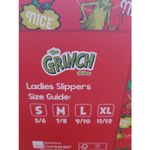 Dr. Seuss NEW  The Grinch Santa Hat Christmas Ladies Slippers Women's Size 11/12 Photo 5