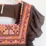 Free People  Day Glow Dress Bitter Oli Brown Small Photo 7