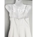 U. Peach White Ruffled Hem Faux Wrap Dress Sleeveless Size S White Photo 4