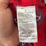 Banana Republic Banana‎ Republic Red Blue Floral Off The Shoulder Short Sleeve Top Size S Photo 3