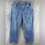American Eagle  Outfitters Curvy Mom Jean Medium Wash Straight Leg 18 Regular Photo 2