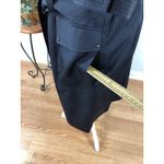 Sandra Darren  Dress 16 Navy Blue Pinstripes Button Closure Collared Short Sleeve Photo 5