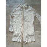 TALULAH  Shirt Top Womens S Cream Oversized‎ Tunic 3/4 Sleeve Button Up Lined Photo 3