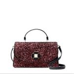 Kate Spade  Black Cherry Glitter Crossbody Bag w Cardholder Patent Leather NWT Photo 4