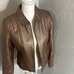 Outfit JP Metallic Brown Leather Jacket with Sheen – Size S Photo 5