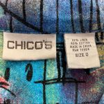 Chico's Chico’s Linen Cotton Blend Abstract City Jacket Shacket Photo 10