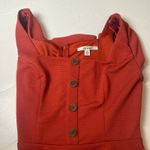 Miami  Women's M Rust Square Neck Button Front Fit & Flare Dress Softcore Chic Photo 3