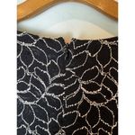 Alfani Dress Womens 18 Black White Embroidered Short Sleeve Fit And‎ Flare Mini Photo 5