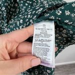 Gap  green ditzy floral mini dress button front w/pockets flutter‎ sleeve Photo 4