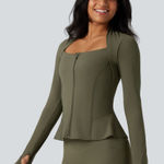 Halara  Olive Green Women's Jacket Photo 0