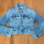 AG Adriano Goldschmied  Denim Jean Cropped Trucker Jacket size S‎ Photo 0
