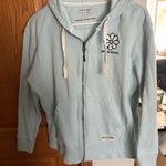 Life is Good  Women's Light Blue Hoodie with Daisy Embroidery Photo 0