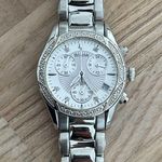Bulova Ladies Watch Diamonds Chronograph White Dial Stainless Bracelet Photo 1