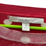 LC Lauren Conrad  Red and White Polka Dot Burnout Sweater Medium Photo 11